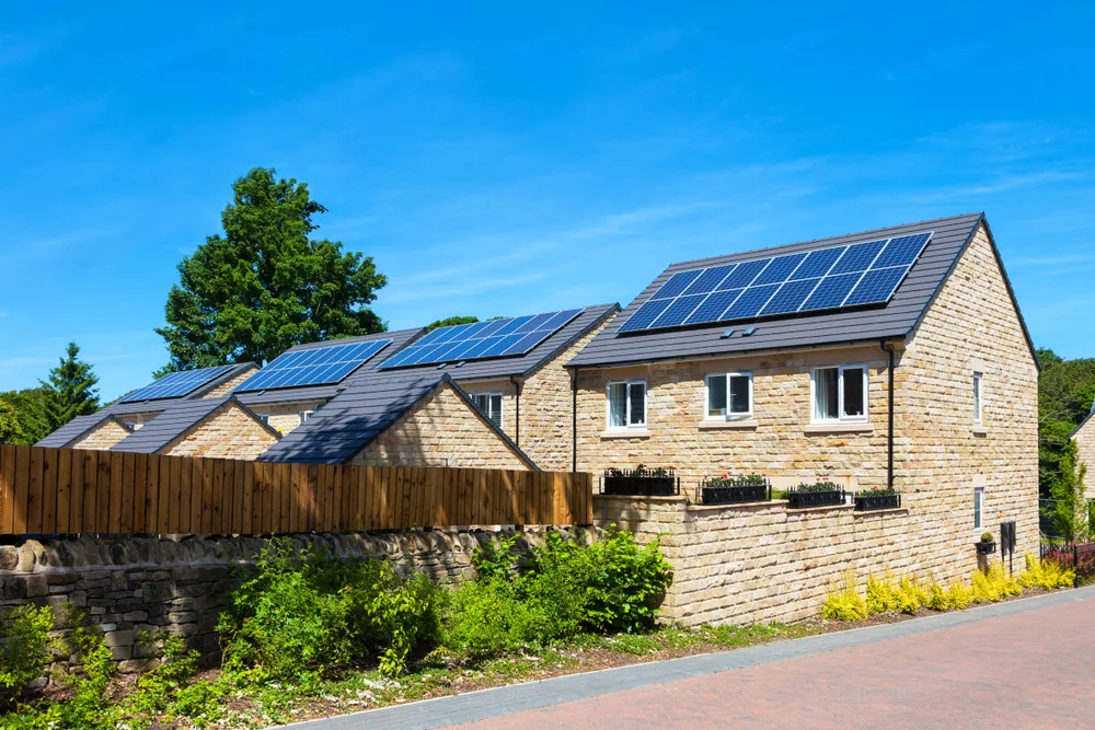  Rooftop Solar Panels on New English Homes