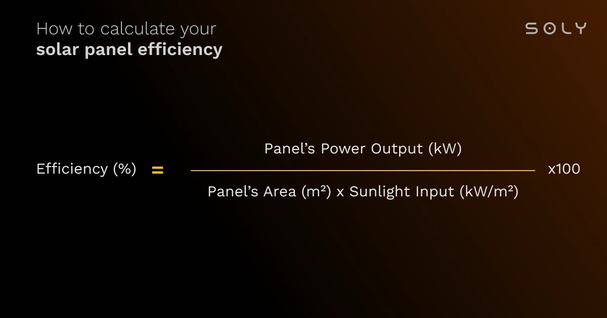 solar panel efficiency calculation formula